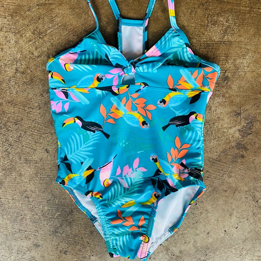 Girls Tropical Tucán Speedo One-Piece Swimsuit